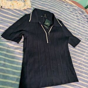 Adrianna Papell Dark Blue Shirt
